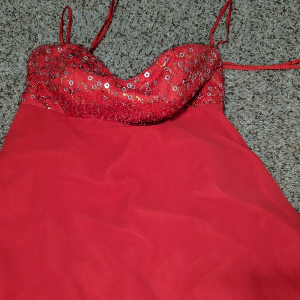 Little red prom dress